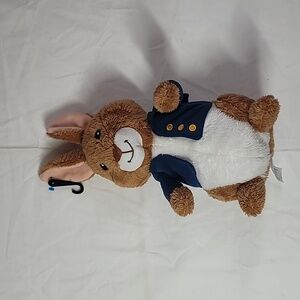 Kohl’s Cares Peter Rabbit Brown and White Plush Bunny 11” Blue Jacket
